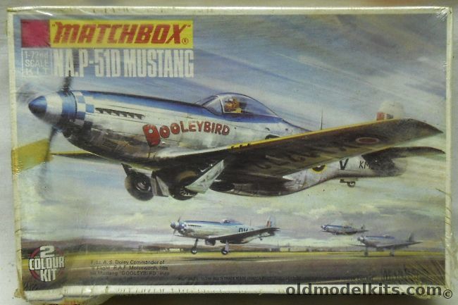 Matchbox 1/72 North American P-51D Mustang - 'Dooleybird' RAF No.19 Sq 1945 or USAAF 485 FS/370 FG/9th AF, PK-13 plastic model kit